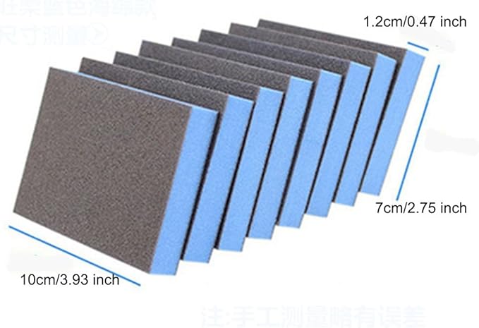 EORTA 8 Pcs Magic Cleaning Sponges Multi-Use Heavy Duty Scrub Scouring Eraser Pads with Carborundum Non-Scratch Emery Cleaner for Kitchen, Bathroom, Pots, Pans, Sinks