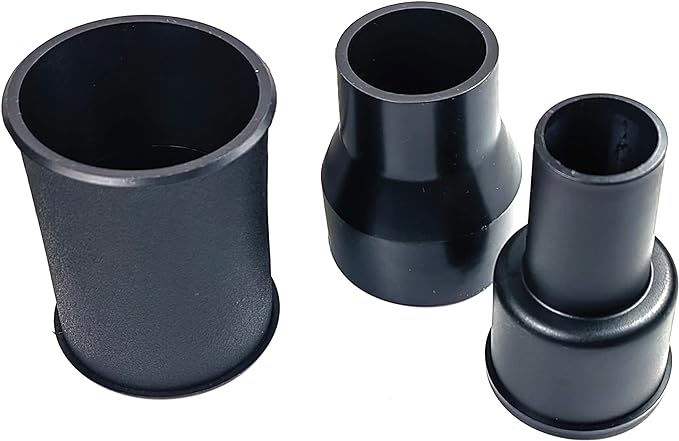 palart 3 Piece Vacuum Adapter Combo Kit Fits Wet Dry Vacuum Cleaners Connector Accessory, includes a 2-1/2 in. to 1-7/8 in. accessory adapter, a 1-7/8 in. to 1-1/4 in. and a hose-to-hose connector
