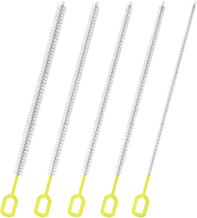 Straw Cleaner Brush Set – 10 Inch, 5 Sizes (4–12mm) Nylon Bristles – Heavy-Duty, Non-Scratch, Easy-Grip Handle – for Reusable Straws, Baby Bottles, Sippy Cups & Pipes