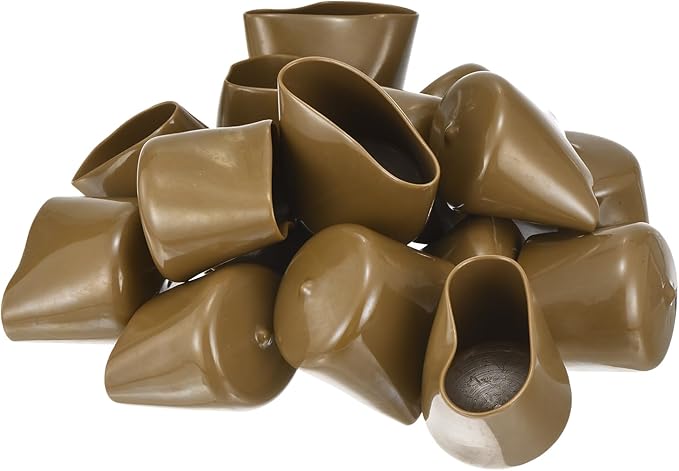 uxcell 20pcs Rubber End Caps 47mm(1 7/8") ID Vinyl PVC Round Tube Bolt Cap Cover Screw Thread Protectors Light Brown