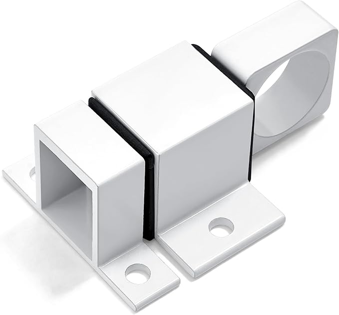 2 Packs Spring Door Lock, White Self-Closing Gate Latch with Aluminum Alloy, Security Latch for Windows, Cabinets & Gates