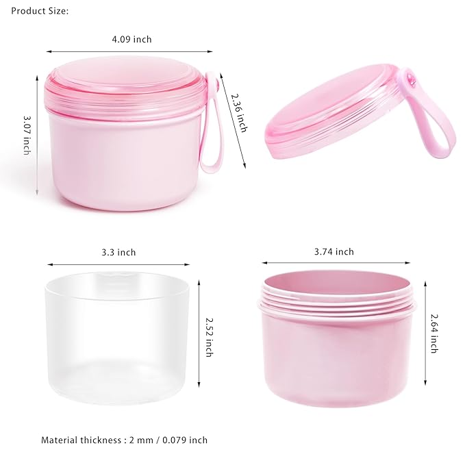 Denture Bath Case Cup Box Holder Storage Soak Container with Strainer Basket for Home or Travel Denture Cleaning (pink)