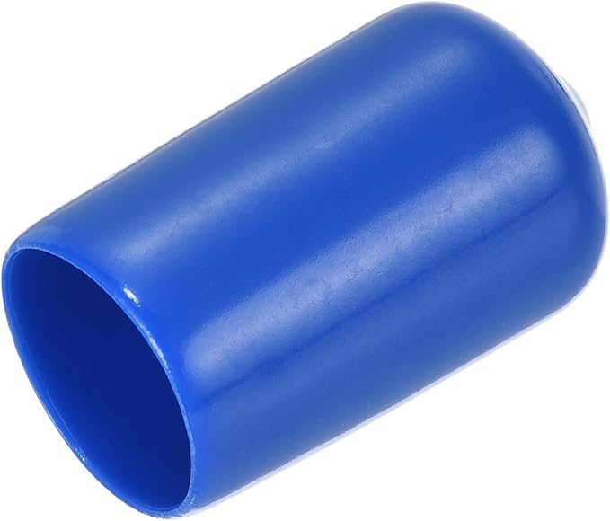 uxcell 20pcs Rubber End Caps 12mm(1/2 inch) ID Vinyl Round Tube Bolt Cap Cover Screw Thread Protectors Blue