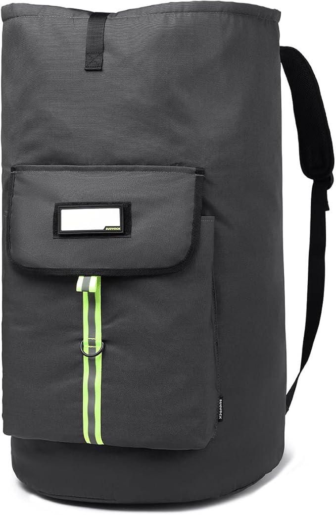 laundry bag backpack,extra-large heavy duty laundry bags,laundry backpack for college students,drawstring closure (charcoal grey laundry bag with straps)
