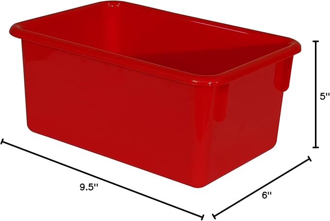 Wood Designs Cubby Storage Bin, Heavy Duty Plastic Containers for Kids Assorted Cubby Tray Set of 30