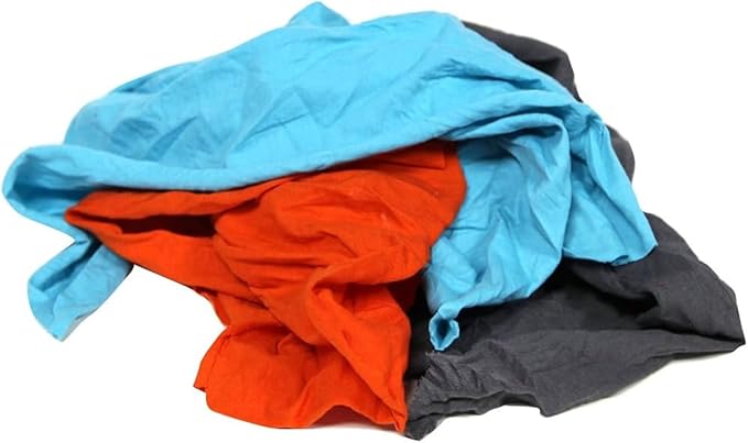 Premium Color Knit Cleaning Rags (600 lbs Pallet - 24x25 lbs. Bag) – Shop Rags Bulk for Workshops, Mechanics, Painters, and Home Use, Multipurpose Cotton T-Shirt Rags