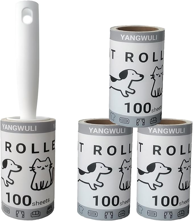 Lint Rollers for Pet Hair Extra Sticky, 400 Sheets Mega Value ，Clothing Hair Remover, Dog and Cat Hair Remover, Sofa Hair Roller, Hair Remover for Clothes, Furniture, and Carpets