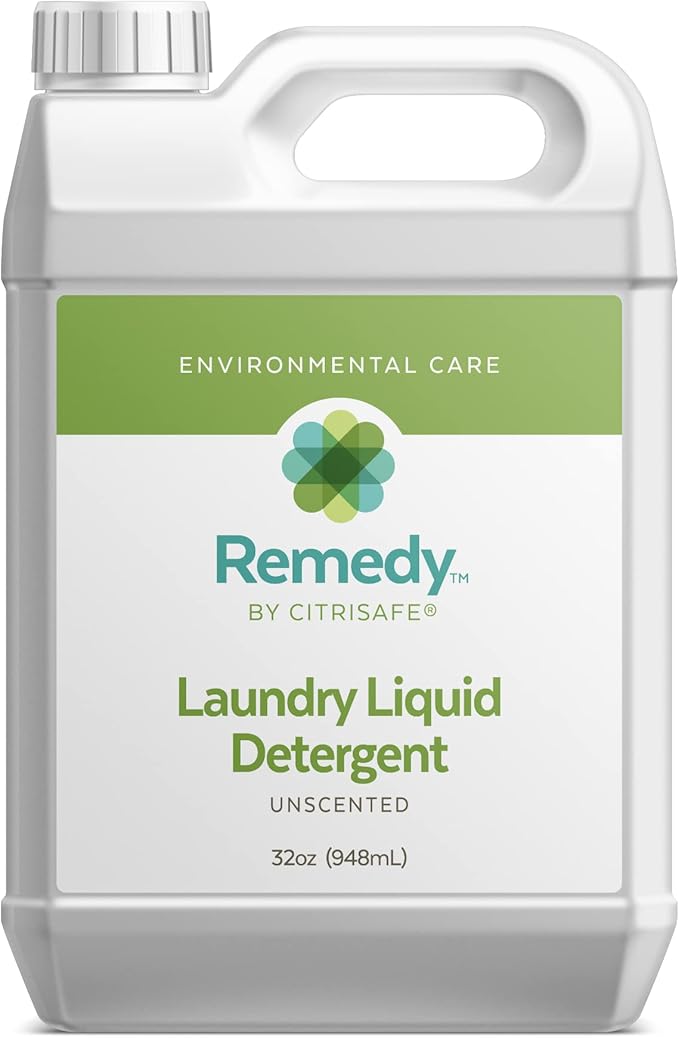 Remedy Laundry Liquid Detergent - Environmentally-Friendly Concentrated Laundry Detergent for Dirt and Mold - 32oz