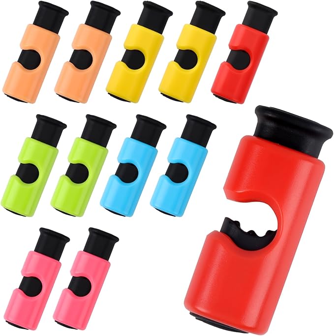 AmoreAngel Crafts 12 Pack Bread Bag Clips，Squeeze Lock Food Bag Clips, Plastic Sealing Clip for Bread, Snacks, Chips ，6 Color, Easy Grip, Airtight Seal