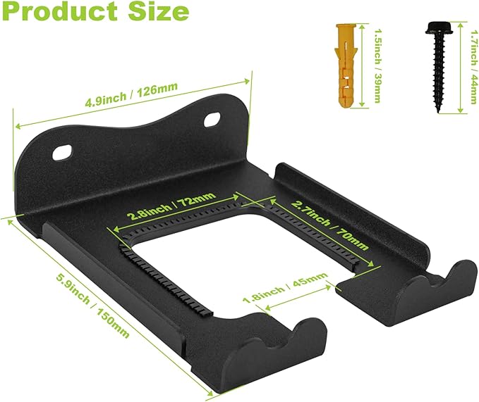 2Pcs Garage Organizer Trimmer Rack,Garden Power Tool Hanger Weed Whackers Holder Wall Mounted for Grass Trimmer, Hedge Trimmer, Garage Trimmer,Garage Organization Storage Shed Organizer