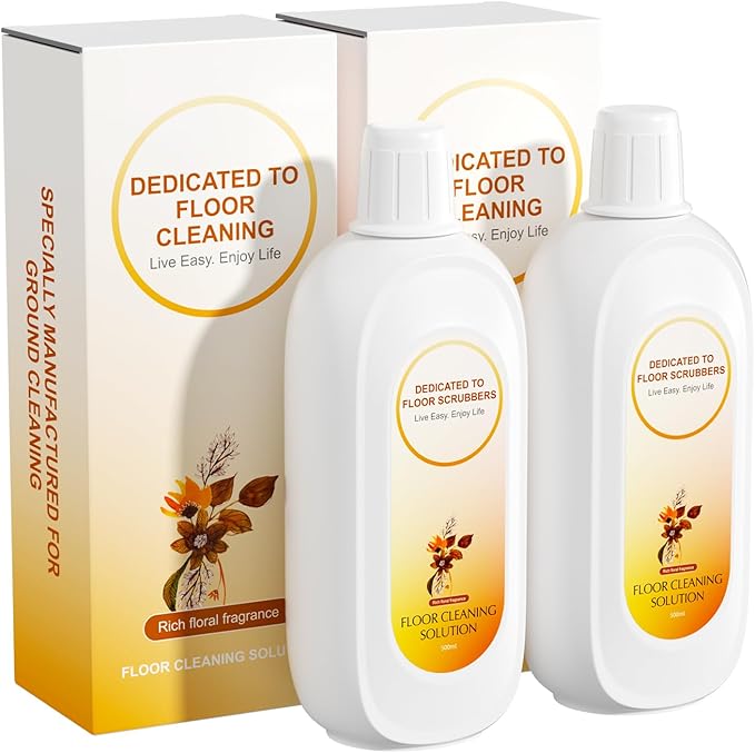 Floor Cleaning Solution Compatible With Tineco , Deep Cleans for Multiple Hard Floors, Suitable With All Robot Vacuums with Mopping and Cordless Wet/Dry Vacuum Mop Cleaner (Floral Fragrance 2 Bottle)