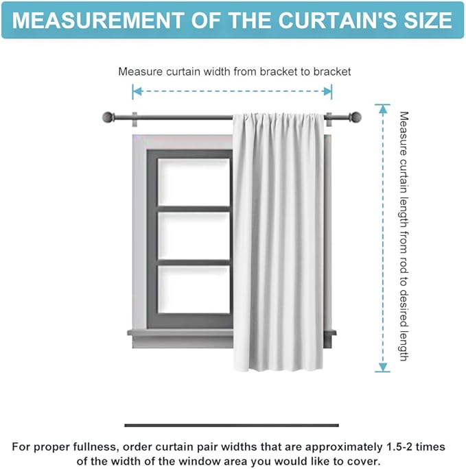RYB HOME Blackout Curtains for Bedroom, Window Shades Thermal Insulating Privacy Drapes for Living Room Classroom Kitchen Bathroom Dining, Wide 42 x Long 54 inch, Natural 2 Panels