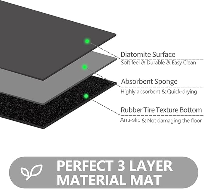 Ultra Thin Door Mat Indoor Entrance, 1/10 in Thin Door Mats for Inside Entry, Non-Slip Rubber Backing Washable Doormat, Fade Resistant, Absorbent, Low Profile Dirt Trapper, 30"X17",Khaki Checkered