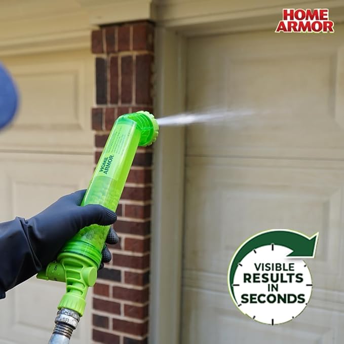 Home Armor Power Clean Wand, Outdoor Cleaning System, Blasts Away Stains from Mold, Mildew, Algae, Dirt and Grime for Visible Results in Seconds, No Scrubbing Required, Reusable