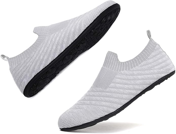 QZKDM Lightweight Slip on Grip Indoor House Slippers Barefoot Non Slip Home Exercise Yoga Shoes for Men Women