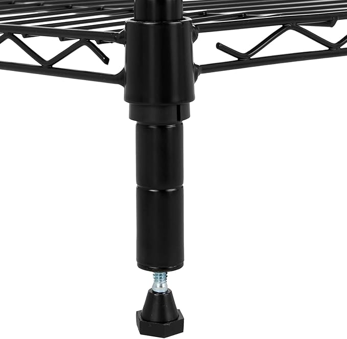 Amazon Basics 5-Shelf Adjustable Heavy Duty Steel Wire Rack Storage Shelving Organizer for Kitchen, Garage, 36" L x 14" W x 72" H, Black