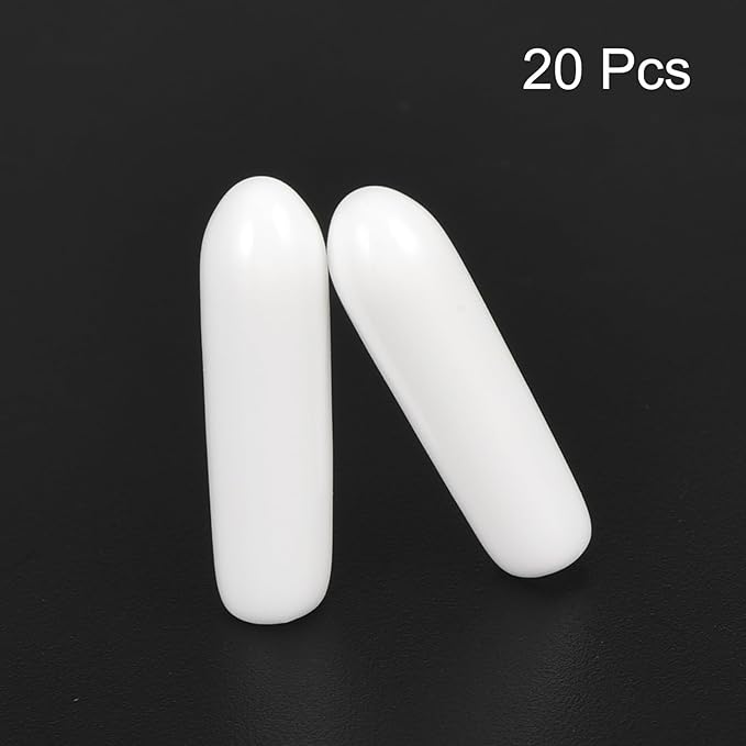 uxcell 20pcs Rubber End Caps 2.5mm ID Vinyl Round End Cap Cover Screw Thread Protectors White