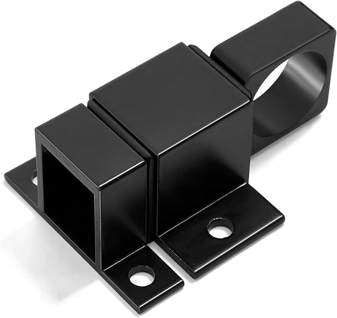 2 Packs Self-Closing Latches, Black Spring Door Lock, Aluminum Alloy Automatic Gate Latch with Spring Loaded Pin, Security Window & Cabinet Lock