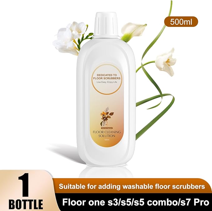 Floor Cleaning Solution Compatible With Tineco , Deep Cleans for Multiple Hard Floors, Suitable With All Robot Vacuums with Mopping and Cordless Wet/Dry Vacuum Mop Cleaner (Floral Fragrance 1 Bottle)