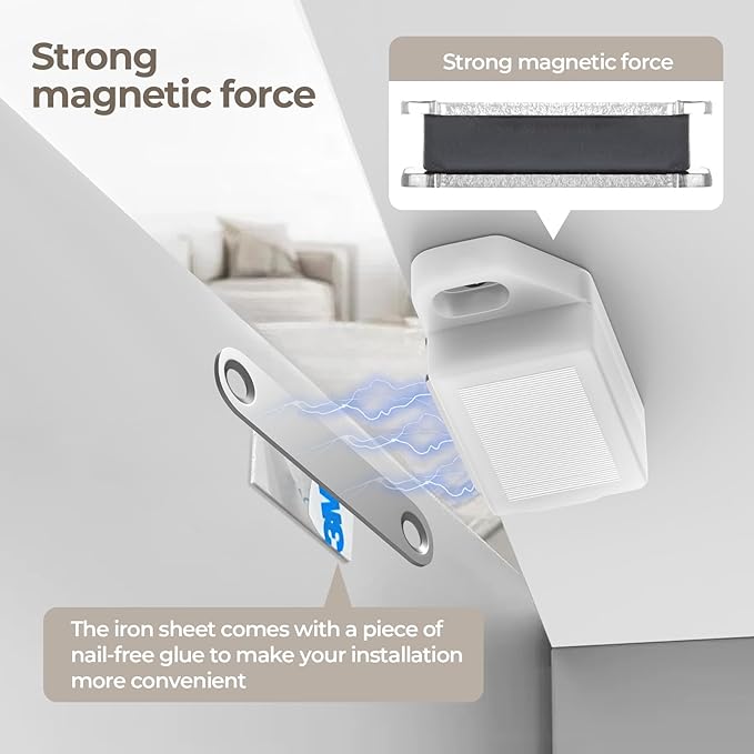 Cabinet Magnetic Catch Door Latch 30LB for Kitchen Drawer Magnets to Stay Closed Magnetic Catch Closet for Drawer（White 24 Pack）