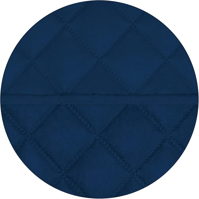 PureFit Reversible Quilted Sofa Cover, Water Resistant Slipcover Furniture Protector, Washable Couch Cover with Non Slip and Elastic Straps for Kids, Pets (Chair, Navy/Navy)