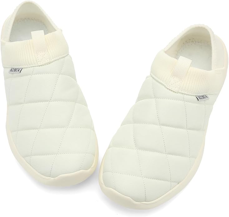 KUBUA Slippers for Men and Womens Indoor House Shoes Plush Slip on Outdoor Garden Loafers