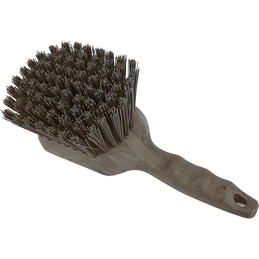 SPARTA 40541EC01 Plastic Scrub Brush, Utility Brush, Kitchen Brush With Hanging Hole For Cleaning, 8 Inches, Brown