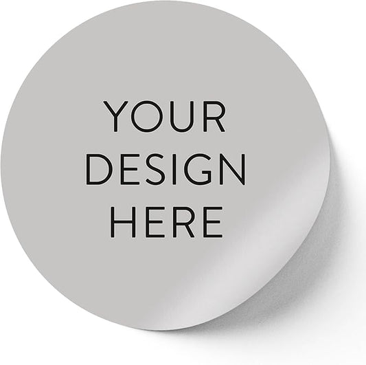 100 Custom Vinyl Stickers - Upload Your own Image, Text, Design, Logo - Personalized Logo Labels for Handmade, Packaging, Bottle, Jars, Candle, Brand Stickers (Gray, 2x2)