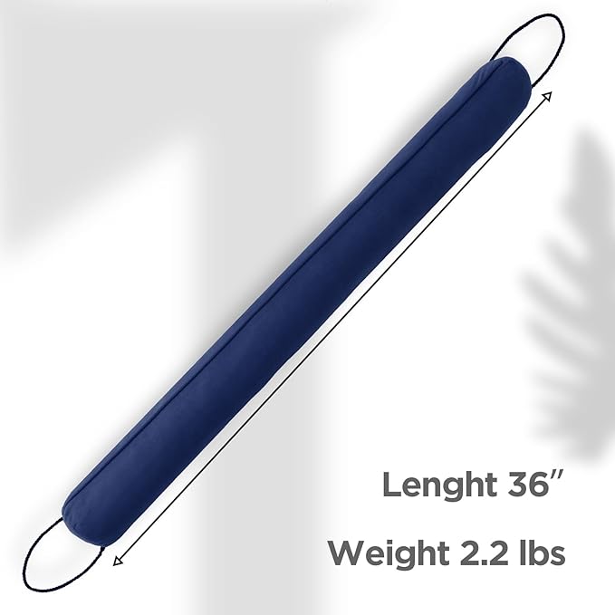 Sunolga 36" Door Draft Stopper Blocks Hot and Cold Air with Removable Washable Cover for Gaps Up to 3", All-Season Seal for Noise, Door Sweep for Bottom of Door and Window, Home Essentials, Blue