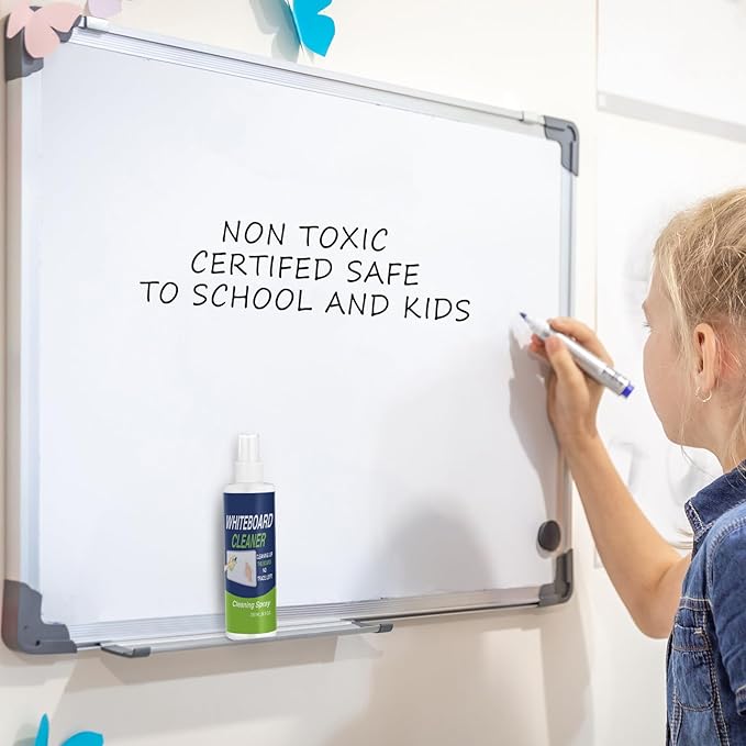 6 Pack Whiteboard Cleaner Spray Bottle 8.5oz Dry Erase Board Surface Cleaner White Board Cleaning Spray Removes Stubborn Marks from Chalkboard