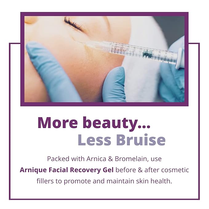 Arnica Gel for Face - Facial Recovery Aftercare for Fillers & Cosmetic Injection Treatments, Arnica Montana and Bromelain for Bruising and Swelling After Surgery Skin