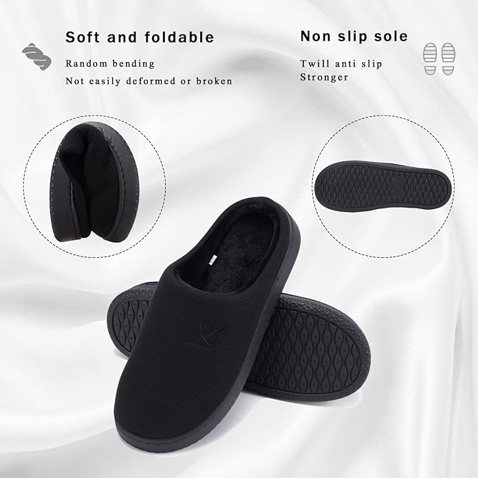 Memory Foam Slippers for Women's and Men's Casual House Shoes