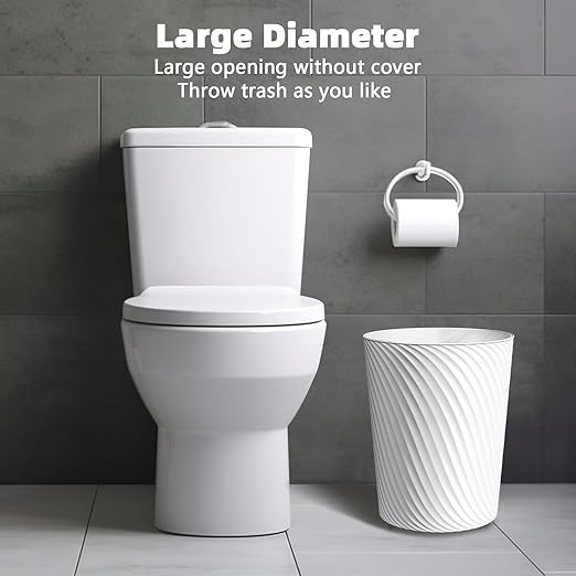 Small Trash Can 3 Pack 1.8 Gallons, Bathroom Trash Can & Garbage Can with 6 Trash Bags, Bedroom Trash Bin & Waste Basket for Office, Bedroom, Living Room, Kitchen, Compact Space