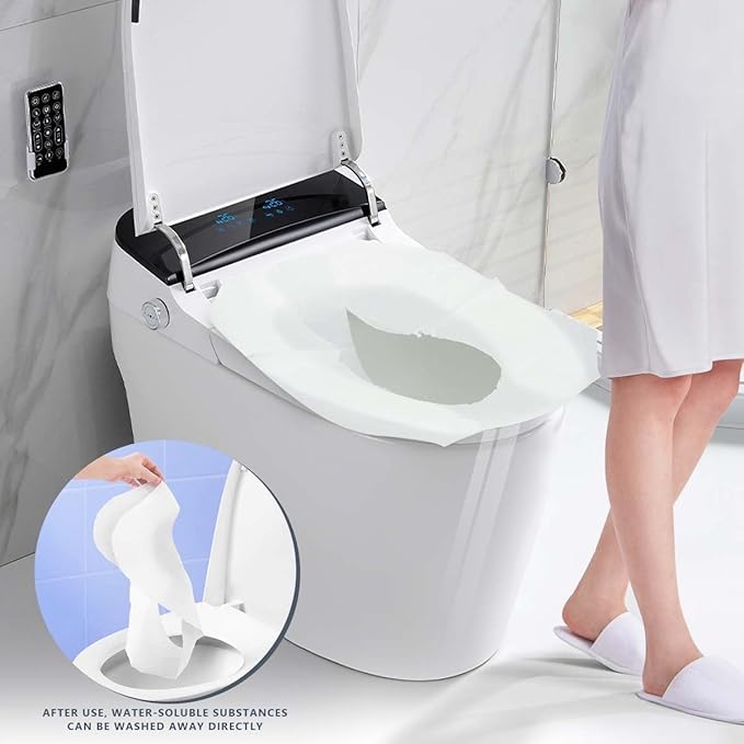 2 Pack (500 Pieces) Disposable Toilet Seat Covers Flushable Paper Toilet Seat Cover for Bathroom, Hotels, Travel, Kids or Adults