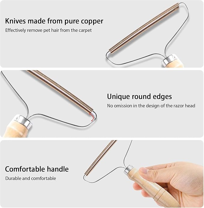 Pet Hair Remover, Portable Dog Cat Hair Remover, Lint Remover, Reusable Pet Hair Removal Tool, Lint Shaver Cleaner Pro, Carpet Scraper for Couch Furniture, Blanket, Clothing, Carpet, Rugs (5)