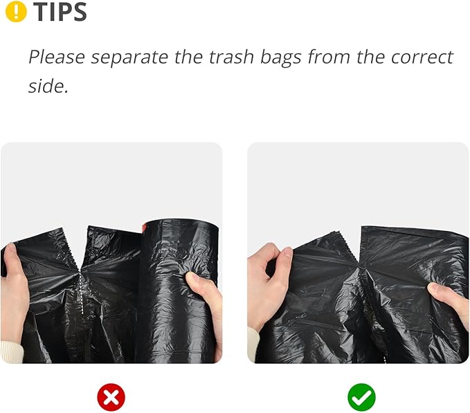 Ultra Strong 15 Gallon Drawstring Trash Bags (102 Count) Large Heavy Duty Thicken Plastic Tall Kitchen Garbage Bags Black for Kitchen Office Lawn Yard