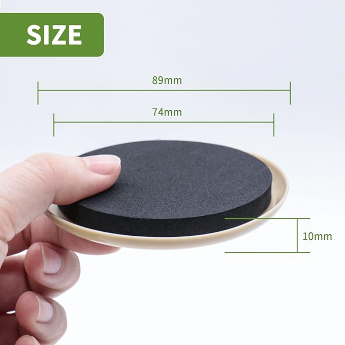 Furniture Sliders for Carpet 8 PCS - 3 1/2 inch Furniture Moving Slider Chair Legs Floors Protectors– Move Your Furniture Easy & Safely(for Carpet)