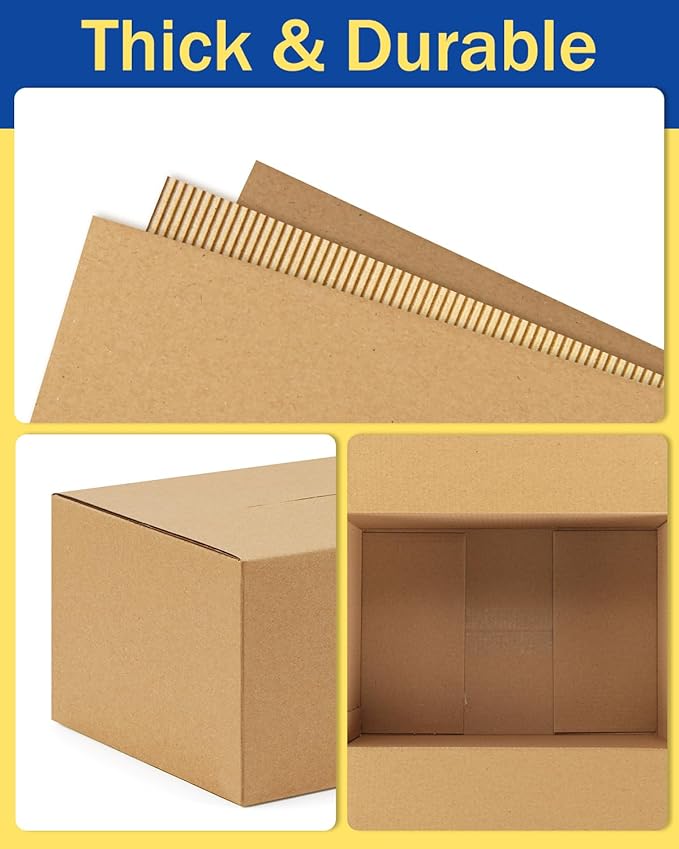 Assorted-Sizes-Shipping-Boxes-45-Pack: 8x6x4 & 9x6x4 & 10x7x5 Small-Shipping-Boxes-Mailers, Brown Corrugated-Cardboard-Boxes-for-Packing-Small-Business Mailing
