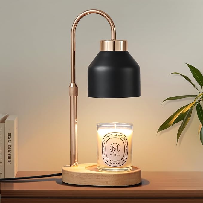 Candle Warmer Lamp with Dimmer and Timer,Home Decor Lamp for Scented Jar,Electric Wax Melt Warmer,Mother's Day/Birthday/Christmas Gifts for Mom/Wife,Adjustable Height,with 2 Bulbs