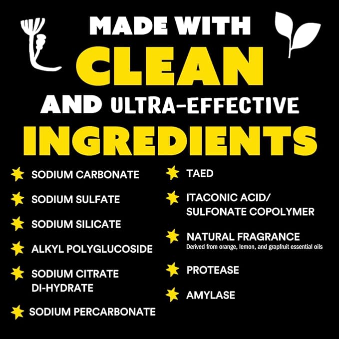 Molly's Suds Dishwasher Powder | Clean Dishwasher Detergent, Cuts Grease & Rinses Clean (Residue-Free) for Sparkling Dishes | 60 Loads (Citrus)