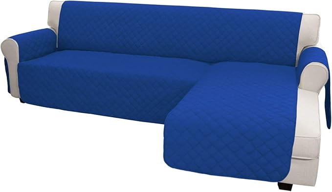 Easy-Going Sofa Slipcover L Shape Sofa Cover Sectional Couch Cover Furniture Protector Mat for Pets Dog Cat (Small, ClassicBlue/ClassicBlue)