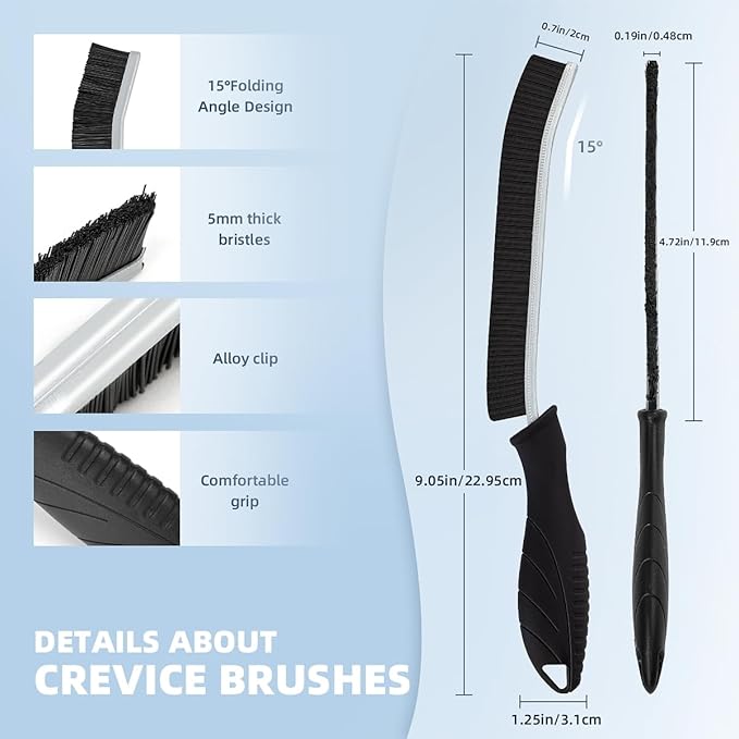 Hard Bristle Crevice Cleaning Brush-Thin Gap Scrub Brush, Small Cleaning Brush, Grout Brush, Kitchen Brush, Cleaning Tools for Toilet, Bathroom, Sink, Home, Household, Window (3, Orange)