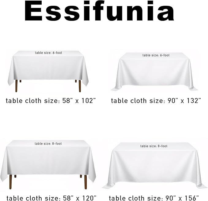 Classic Gingham Buffalo Tablecloth Fabric - Oblong 58x144 Inch Water Proof Checkered Table Cloth for Indoor Outdoor - Table Cover for Birthday, Picnics, BBQs, and Parties
