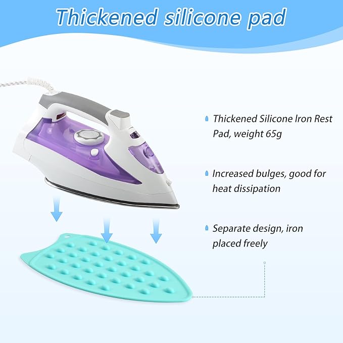 Ironing Mat Portable Ironing Pad Ironing Blanket for Table Top Heat Resistance Double-Side Using Travel Large 47.2 x 27.6 Inch Foldable Lightweight Lavender Eiffel Tower Purple