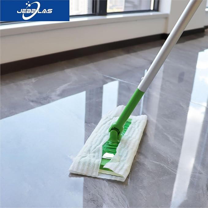 JEBBLAS Disposable Mop Cloth Dry Sweeping Pad for Flat Mop Sweeping Cloths Multi Surface Refills, 60 Pcs/Pack