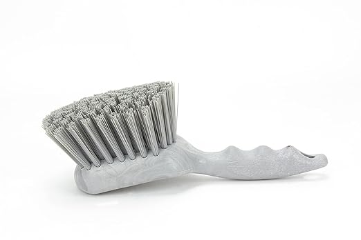 SPARTA 40541EC23 Plastic Scrub Brush, Utility Brush, Kitchen Brush With Hanging Hole For Cleaning, 8 Inches, Gray
