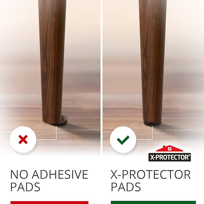 Non Slip Furniture Pads 16 pcs 1" X-Protector - Premium Furniture Grippers! Self-Adhesive Rubber Feet Furniture Feet - Ideal Non Skid Furniture Pad Floor Protectors - Keep Furniture in Place!