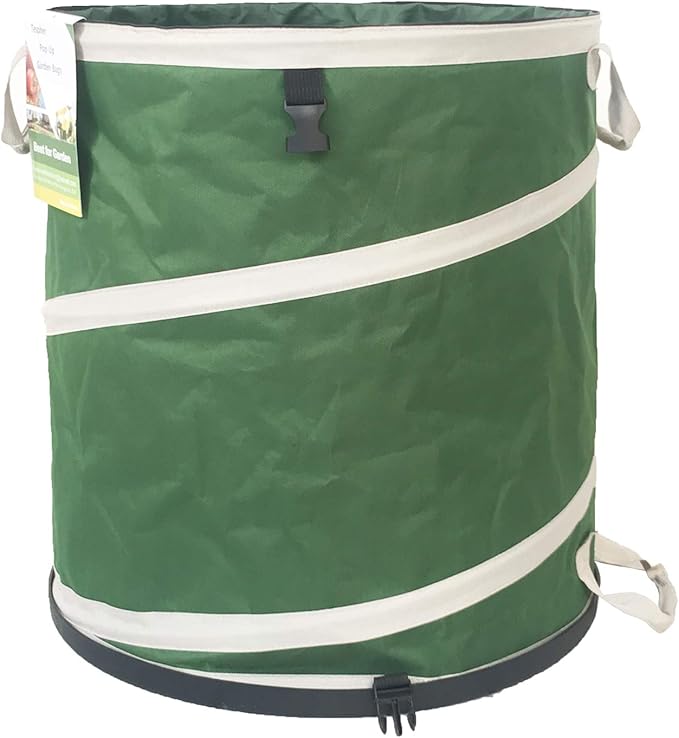 16-Gallon Collapsible Trash Can (16x19 in) Hard-Shell Bottom Yard Garden Bag for Pop-Up Trash Can,Recycling Bin,Yard Waste Container,RV Camping Waste Bin,Laundry Hamper,Lawn Grass,Leaf Bag,Weed Basket