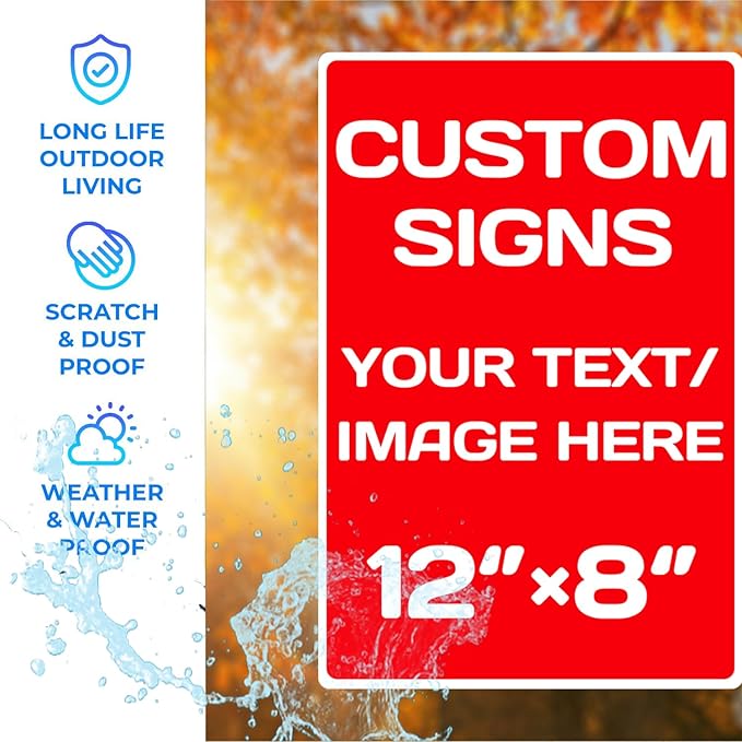 custom company signs,Aluminum Weatherproof Metal Sign Multiple Sizes Custom Personalized Text And picture Here,hazard sign,garden sign,custom door sign,Customised business signs