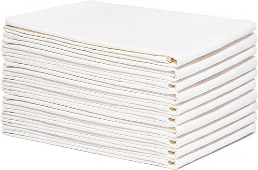 Wholesale Flour Sack Kitchen Towels – 50 Pack, Unbleached, All-Natural 100% Cotton Bulk Flour Sack Towels – Toxic-Free and Dye-Free - Extra Large Size 27”x27” (Natural – 50 Pack)